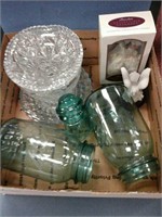 Assorted mason jars glassware home decor