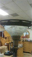Tall glass top metal lamp