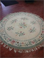 Large circular floral rug