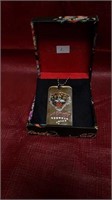 ED HARDY STAINLESS STEEL DOG TAG W/CHAIN