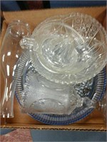 Assorted glass platters / dishes