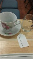 Teacup and glass set