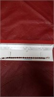 SS GENUINE GARNET TENNIS BRACELET