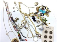 Assorted Vintage Jewelry & Pins