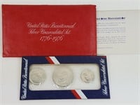 1976 BICENTIENNIAL SILVER 3 COIN SET