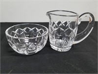 WATERFORD CRYSTAL PITCHER AND SMALL BOWL