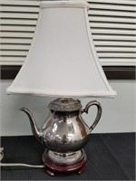 VTG SILVERPLATE TEAPOT LAMP
