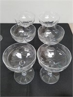 BACCARAT MONTAIGNE OPTIC CRYSTAL GLASSES CHAMPAGNE