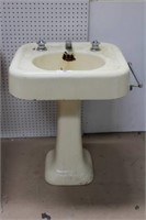 Vintage Porcelain Pedestal Sink