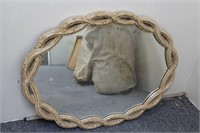 Oval Mirror in Faux Marble Twist
