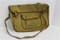 Vintage Canvas Satchel with Outer Pocket
