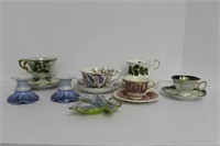 Selection of Painted Porcelain Cups and