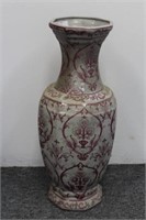 Tall Chinese Floor Vase with Rose