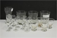 Selection of Vintage Clear Glass Barware