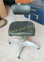 Vintage industrial look leather task chair