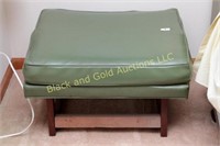 Vintage Green Hassock w/ Padded Seat