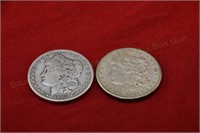 (2) Morgan Silver Dollars - 1921s, 1885