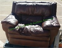 Brown Leather Oversized Chair