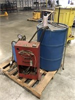 Plastic 55 Gallon Drum, Extractor Pump