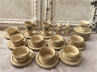 Vintage Pfaltzgraff Cups/Saucers/Salt/Pepper