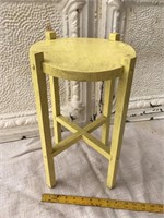 Primitive Yellow Wooden Plant Stand