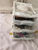 Plastic 3-Drawer Container and All Contents