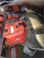 LOT OF LIFE VESTS AND FLOTATION DEVICES