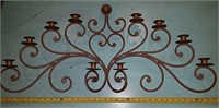 LARGE IRON WALL SCONCE WAX BROWN GOLD