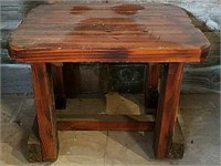 SOLID WOOD RUSTIC SIDE TABLE