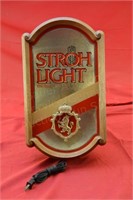 Stroh Light Beer Lighted Sign