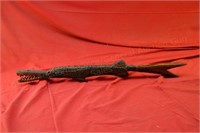 Wooden Alligator Garr Carved Flute