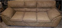 TAN SOFT REAL LEATHER COUCH