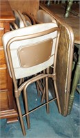 Folding Metal Table & 4 Chairs
