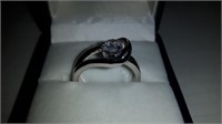 SILVER RING WITH CUBIC ZIRCONIA