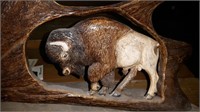 MOOSE ANTLER BUFFALO CARVING