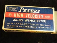 PETERS HIGH VELOCITY 25-35 WINCHESTER BOX