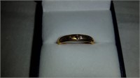 SLIM ORNATE GOLD RING WITH CUBIC ZIRCONIUMS