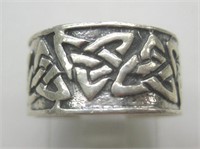 Sterling Silver Men's Tribal Ring