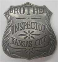 S/S Kansas City Brothel Inspector Badge