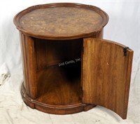 Round Top Storage End Table