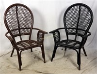 Vintage Tall Back Wicker Chairs