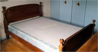 Vintage Cherry Full Size Bed Set W Rails