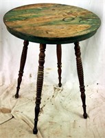 Antique Round Spindle Leg Plant Table