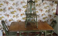 1950's Oak Country Table & Chairs Set