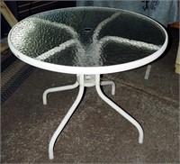 36" Glass Top Round Patio Table