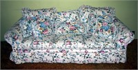 Full Size Large Floral Sofa Couch W Pillows