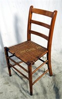 Vintage Blonde Wicker Bottom Chair
