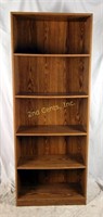 72" Faux Wood Assembled Bookcase Shelving