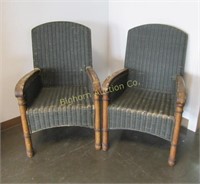 Wicker Chairs (Outdoor/Indoor), 2pc Lot