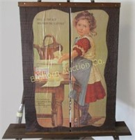 Wooden Picture (Girl Washing Clothes)